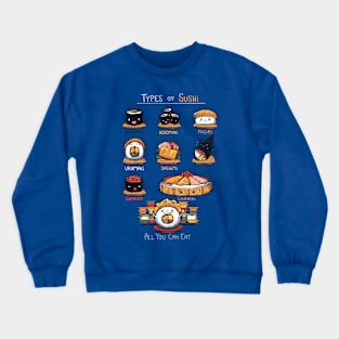 Types of Sushi Crewneck Sweatshirt